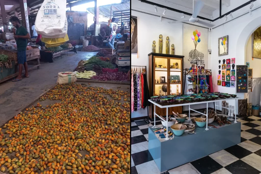“Local market in Trincomalee and artisan boutiques in Galle Fort”