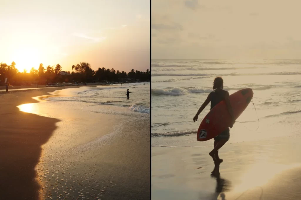 Arugam Bay Beach and Surfer