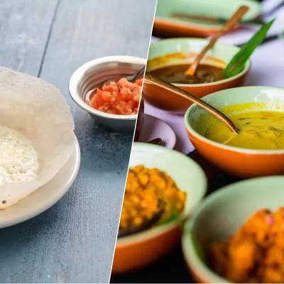 Sri Lankan foods : Hoppers and curries