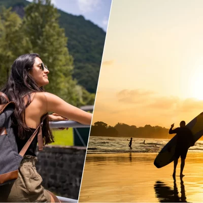 solo traveler and surfer i sri lanka