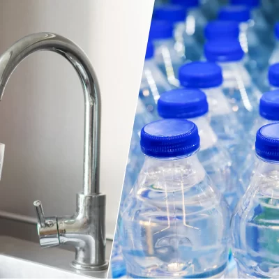 picture of tap water and bottled water