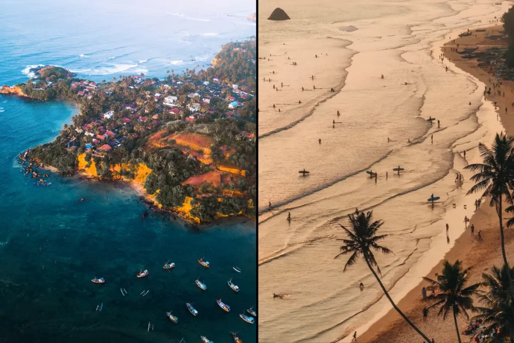 Weligama Town and Beach