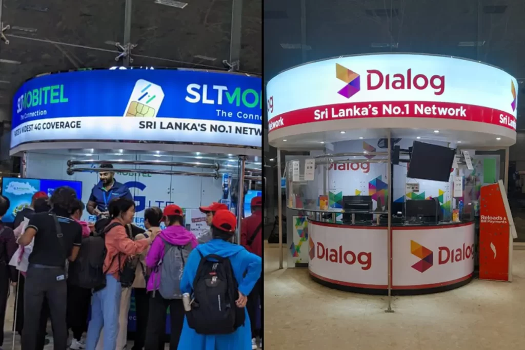 Mobitel and Dialog Outlets at Bandaranayake International Airport