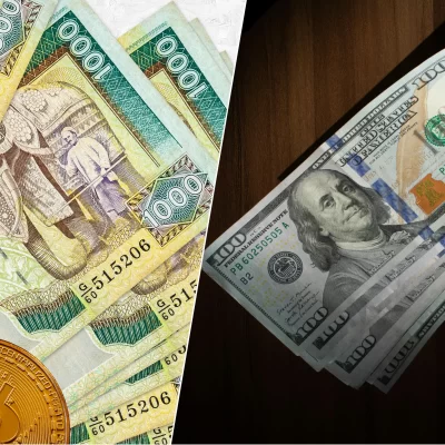 Sri Lanka Rupees (LKR0 and USD notes