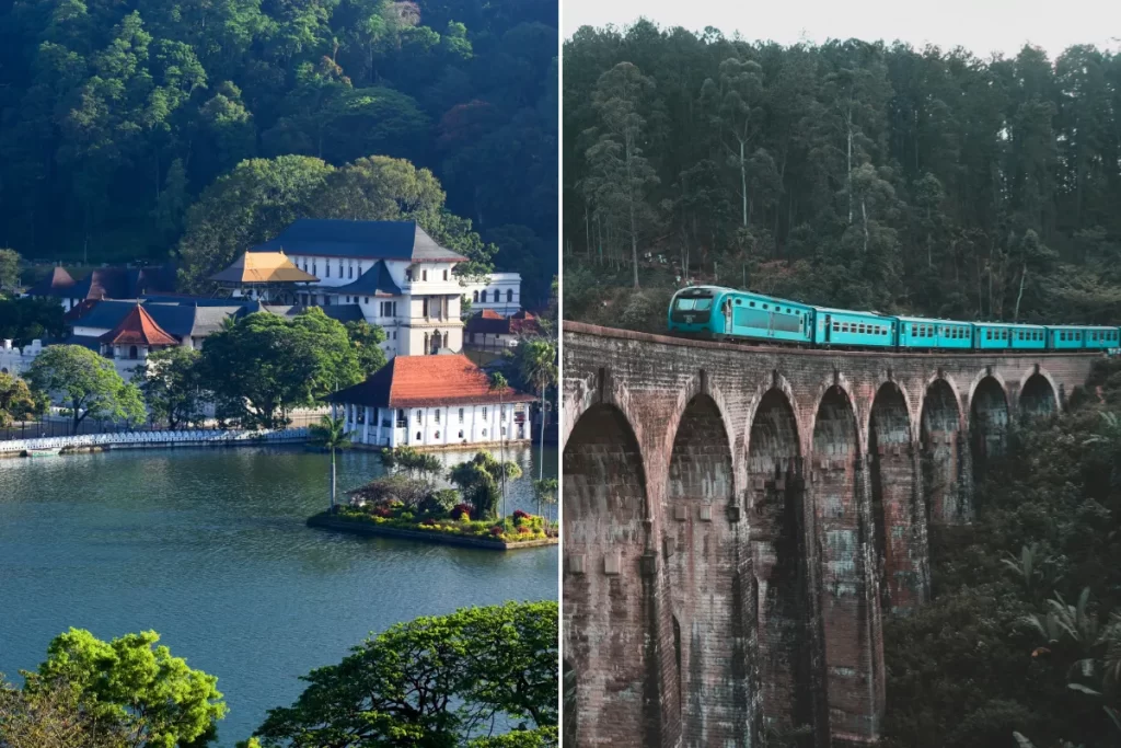 Kandy Temple of tooth relic and Ella Nine Arch Bridge