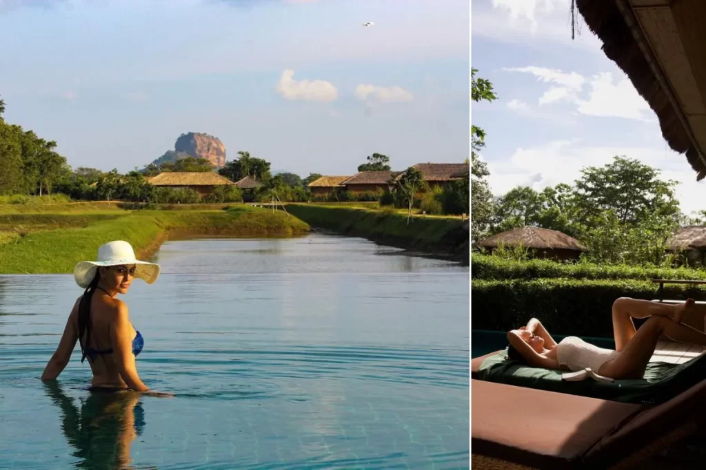 Romantic moments in Water Garden Sigiriya