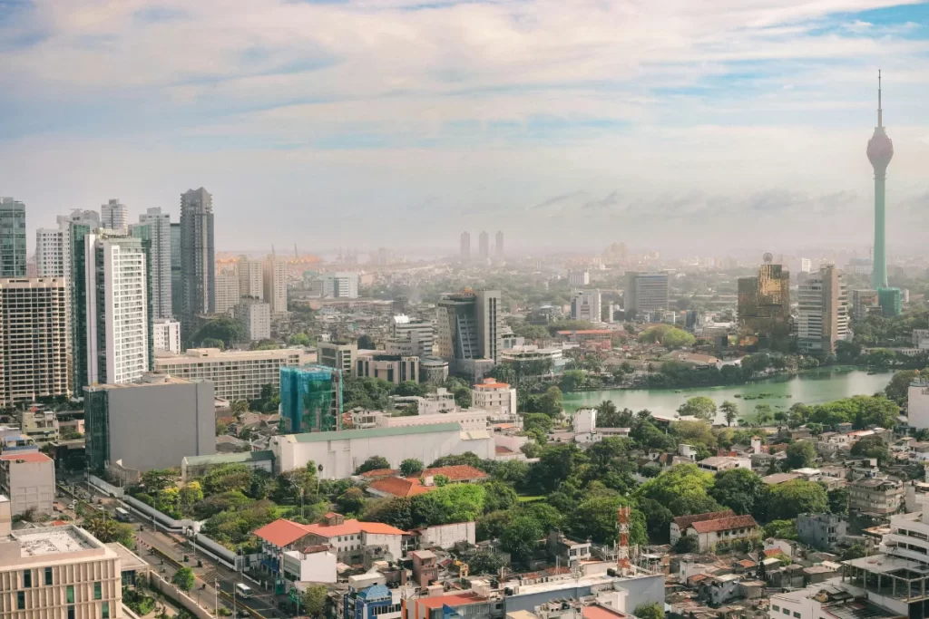 Colombo Cityscape with Lotus Tower Panorama