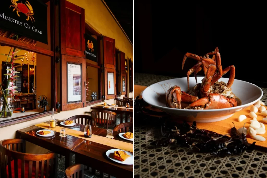Ministry Of Crabs and Garlic Chilli Crab They Server